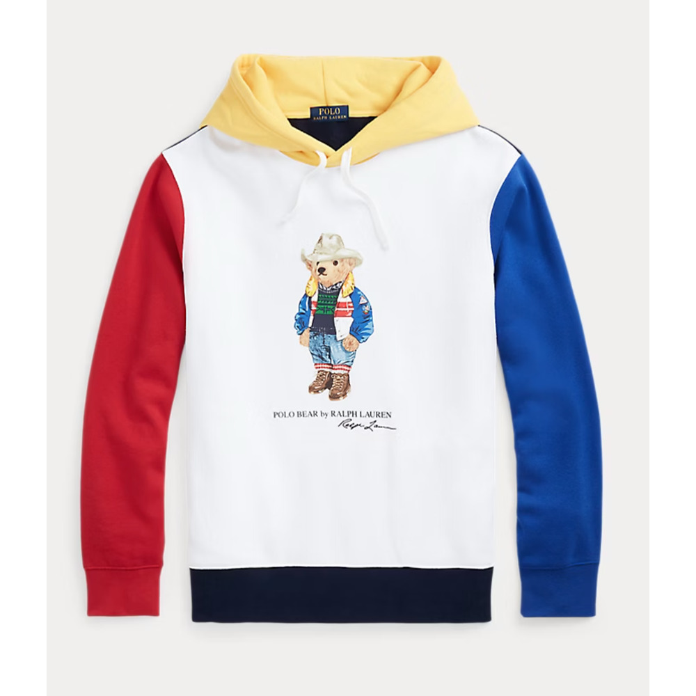 NEW POLO RALPH LAUREN POLO BEAR LOGO COLOR BLOCKED HOODIE HOODED SWEATSHIRT XXL - Picture 3 of 6